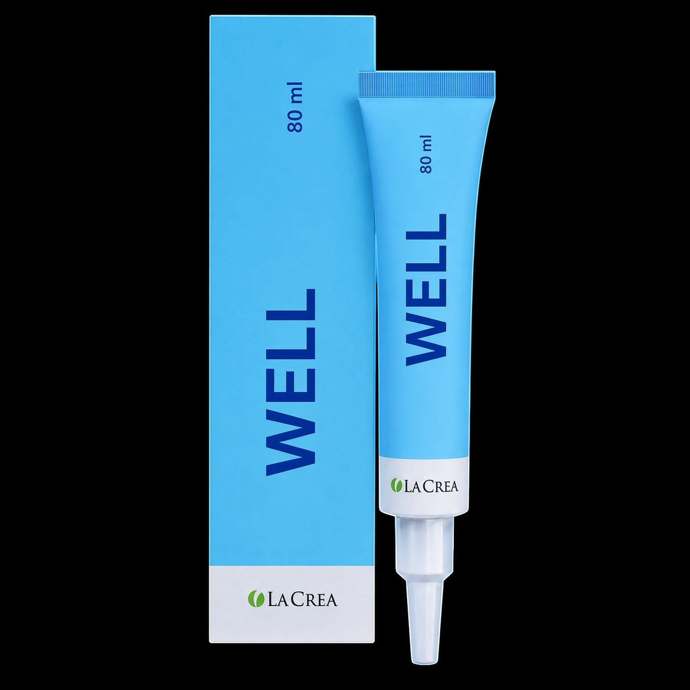 Туба WELL 80 ml и картонената ѝ опаковка